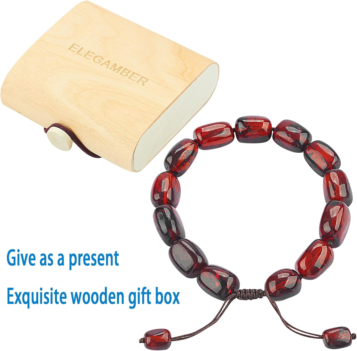 Baltic Amber raw Bracelet Gift Set -100% Certified and Authentic Premium Quality Raw Baltic Amber-True amber stone bead