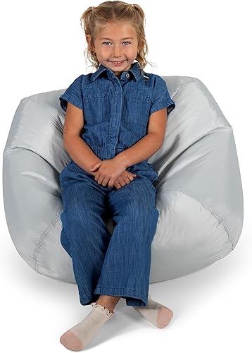 Miniatura 10 de Big Joe Silla de puf con forma de pelota deportiva para niños, de felpa de baloncesto, mezcla de poliéster ultra suave y ligera, rellenable de 2.5