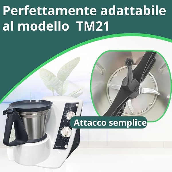 NAMAI - Farfalla Bimby TM21, Ricambio 100% Compatibile, Materiale Plastica ABS Alimentare, Ricambi Bimby TM21, Facile da Installare (Farfalla TM21) - 2