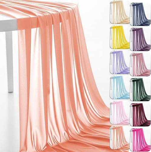 Miniatura 19 de Tela de gasa de 60" por yarda precortada, tela transparente para drapeado de arco de boda, tela para decoración de fondo de fiesta, decoración de