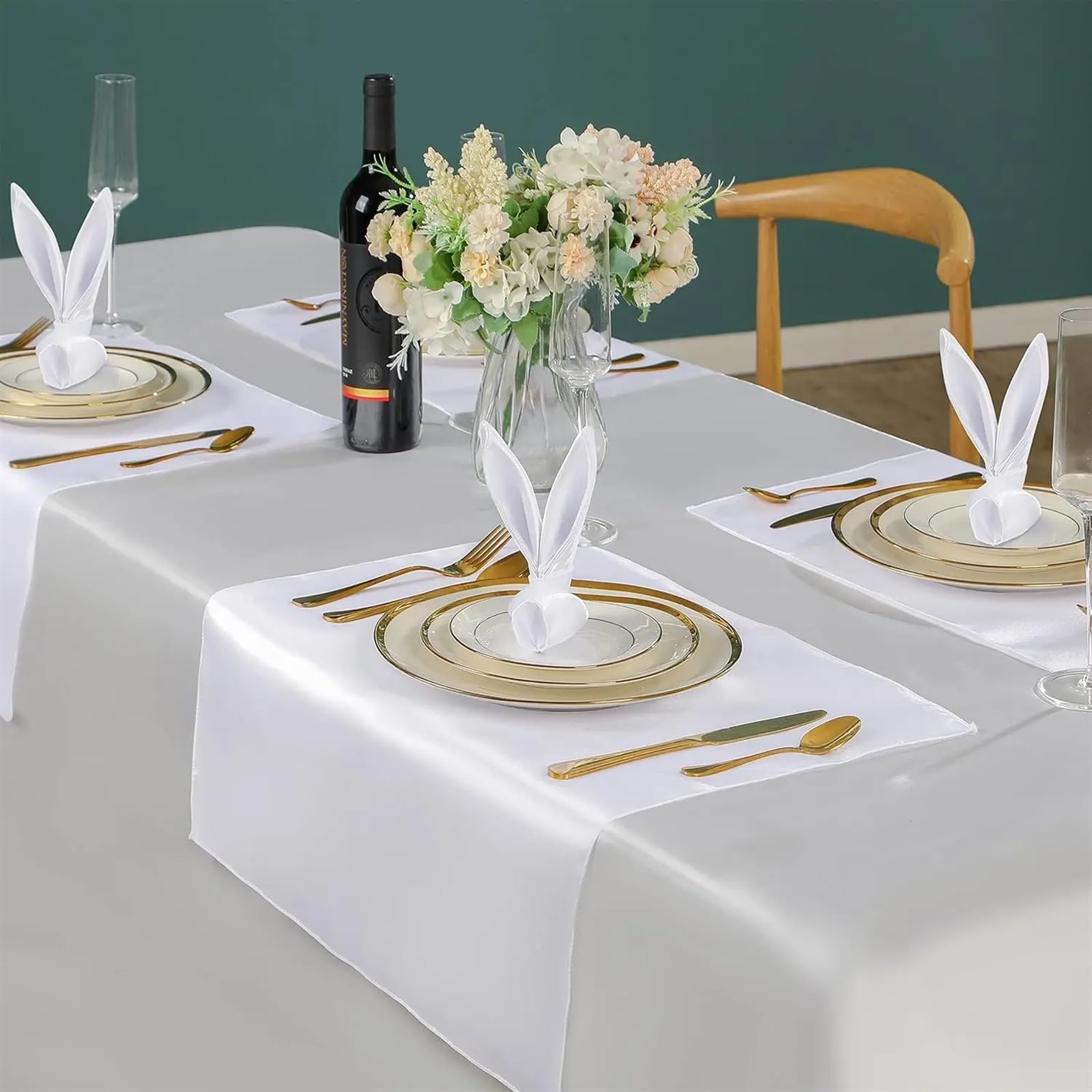 Servilletas de Tela 10 servilletas de Mesa de satén de 40 x 40 cm, Lavables, for cenas, Fiestas, hoteles, decoración romántica for Bodas, Suministros for restaurantes(10pcs-Light Brown)