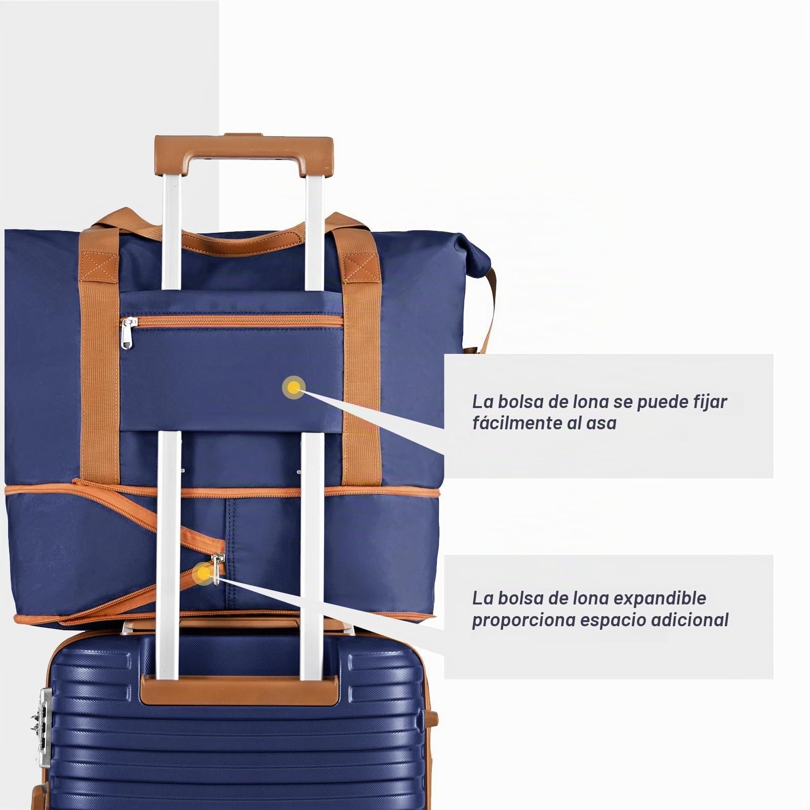 Joyway Juego 5 Maletas ABS, Ruedas 360°, TSA, Bandolera y Bolsa de Viaje | 20% espacio extra, diseño anidable, asa telescópica 3 niveles, cremalleras YKK y compartimentos internos organizados