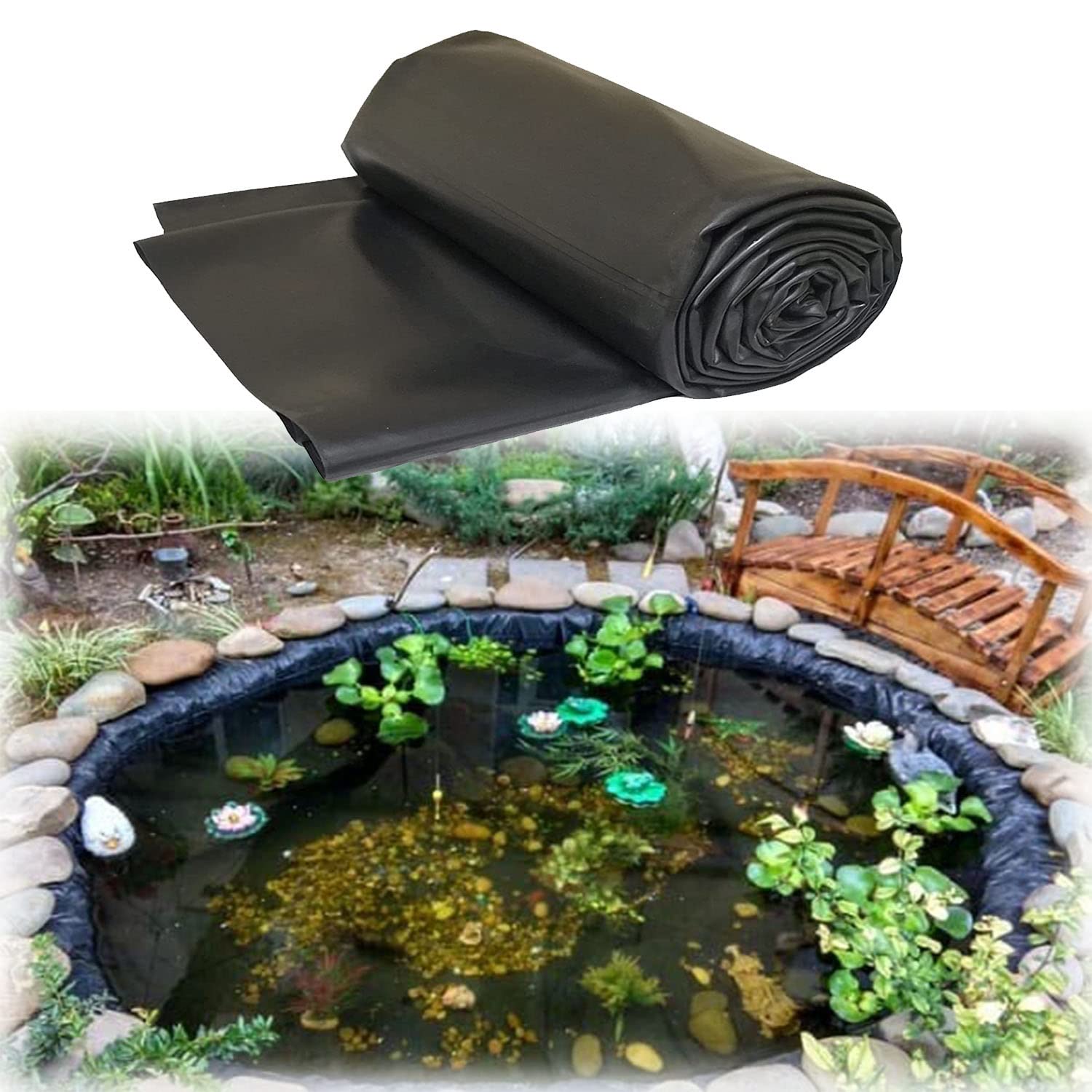 Buy Rubber Pond Liner 2x4m 4x7m 5x3m 6x4m 8x10m 0.2mm Waterproof Pond