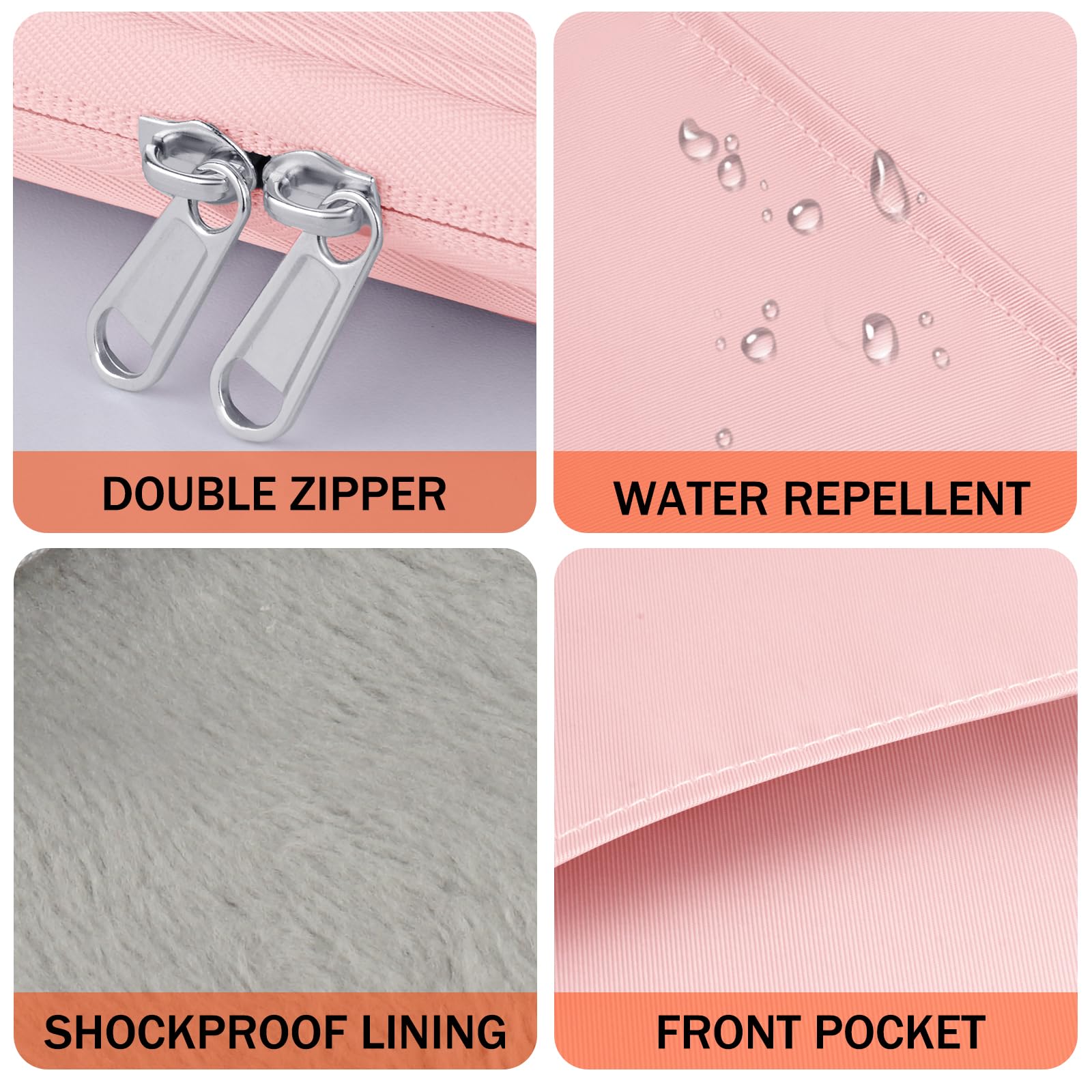 HoYiXi Housse Universel pour 7" Kindle Paperwhite/Colorsoft 2024 Compatibility 6.8" Paperwhite 2021 and 6"-6.8" Kobo/Tolino/Sony EReader with Anti-Drop Android Tablet Sleeve Case,Rose