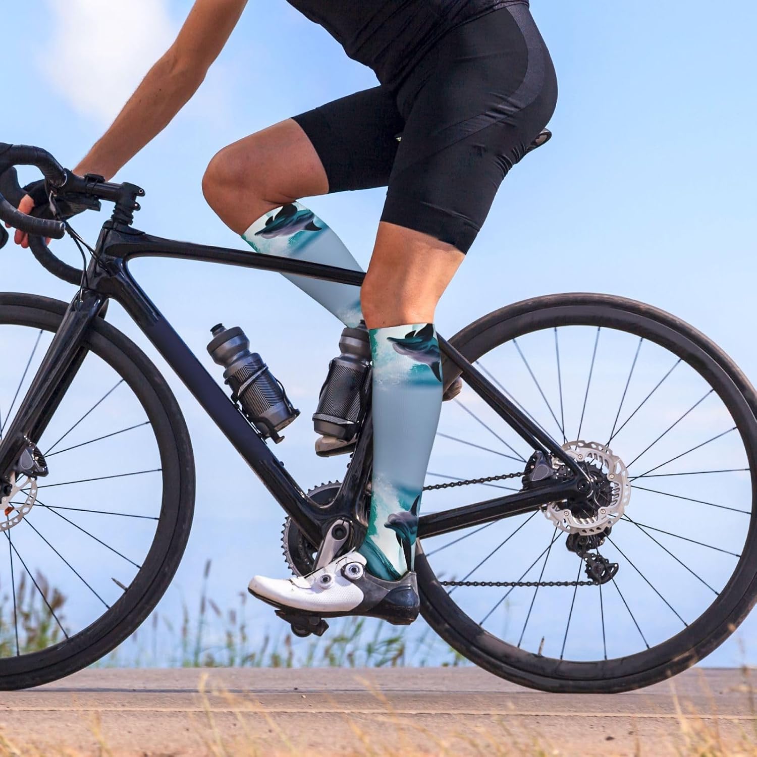 Knee-High Compression Socks,15-20 Mmhg,Suitable For Running,Flying,Traveling.