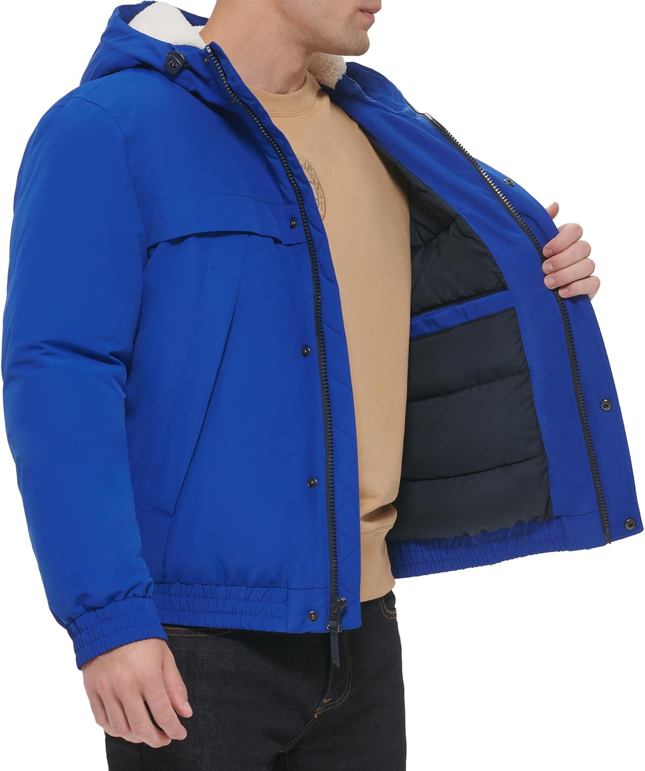 Tommy Hilfiger Men's Arctic Cloth Sherpa Lined Snorkel Jacket