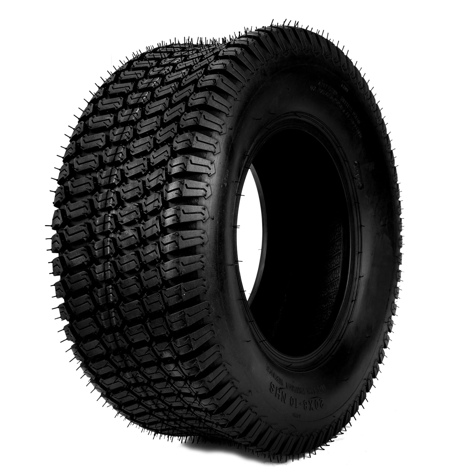 KYX 20x8-10 Turf Tire - 4 PR Suitable for Lawn Mower ? Garden Mower ? Lawn Tractor Pattern Z-160 Tubeless 895lbs Capacity Turf Saver Tire Also for Agricultural Vehicle 1 Pcs