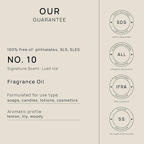 Miniatura 4 de VINEVIDA 4 onzas Aceite de fragancia de hielo exuberante para fabricación de velas para fabricación de jabón, aceites de perfume, velas de soja,