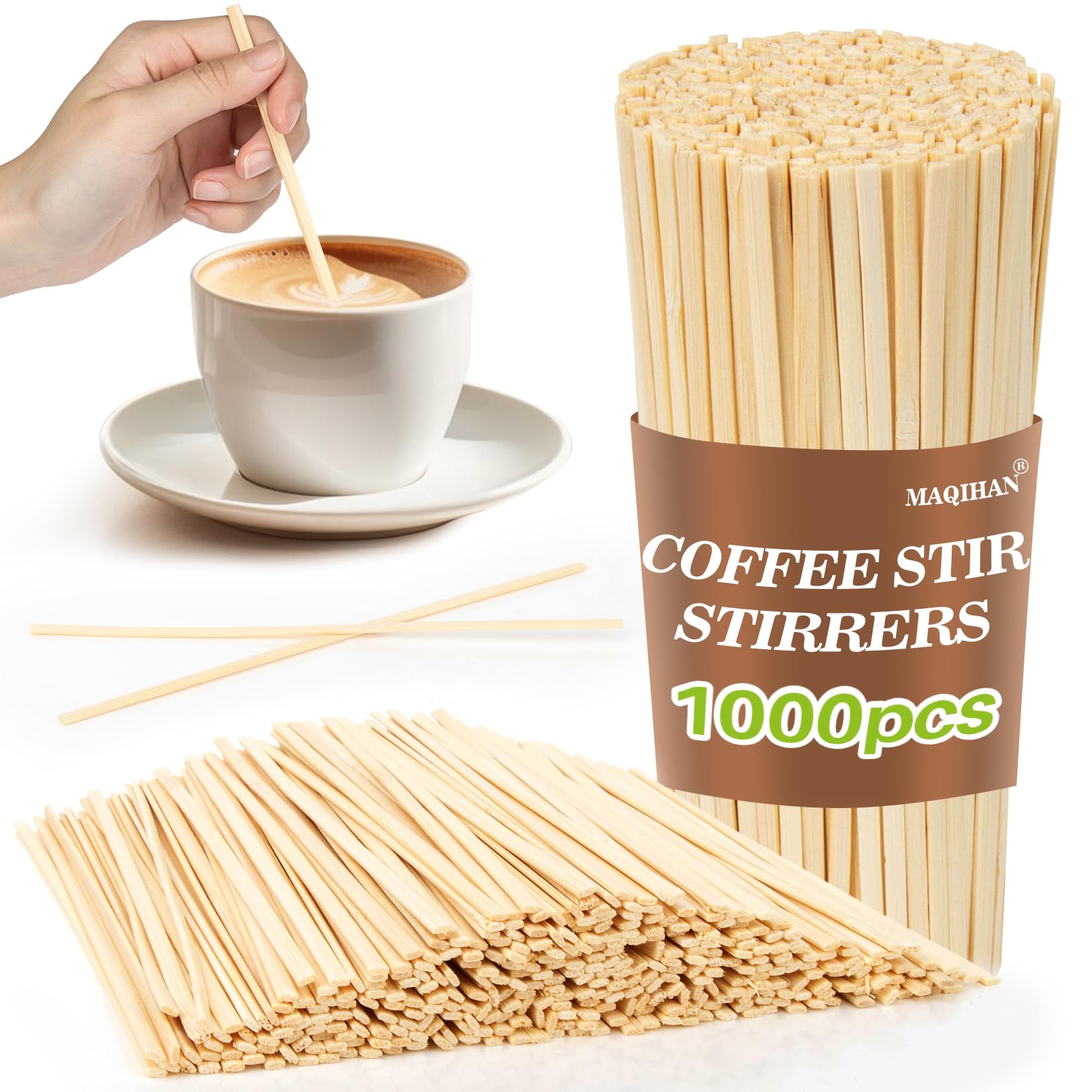 Amazon.com: MAQIHAN 1000pcs Wooden Coffee Stirrers - Coffee Stir
