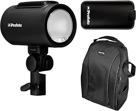 Profoto A2 Monolight Camera Flash Head with Profoto LI-ION Battery MKII & Camera Backpack 3 Items