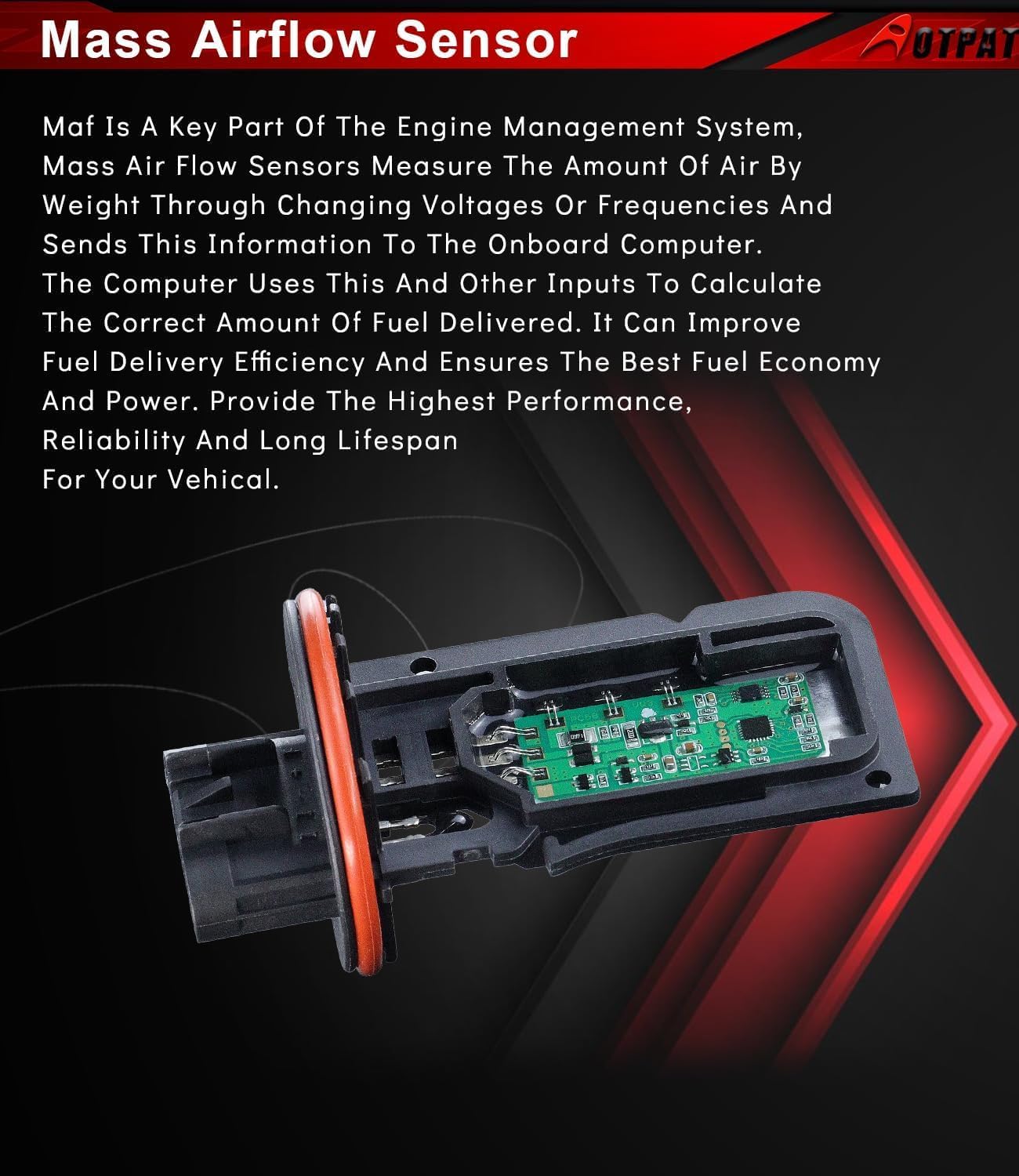 Mass Air Flow Sensor Meter fit for:-Chevy Impala 2006-2009 Malibu for:-GMC Sierra 1500 Yukon for:-Kia Optima for:-Hyundai Santa Fe for:-Buick Enclave for:-Cadillac Escalade OE#10340478