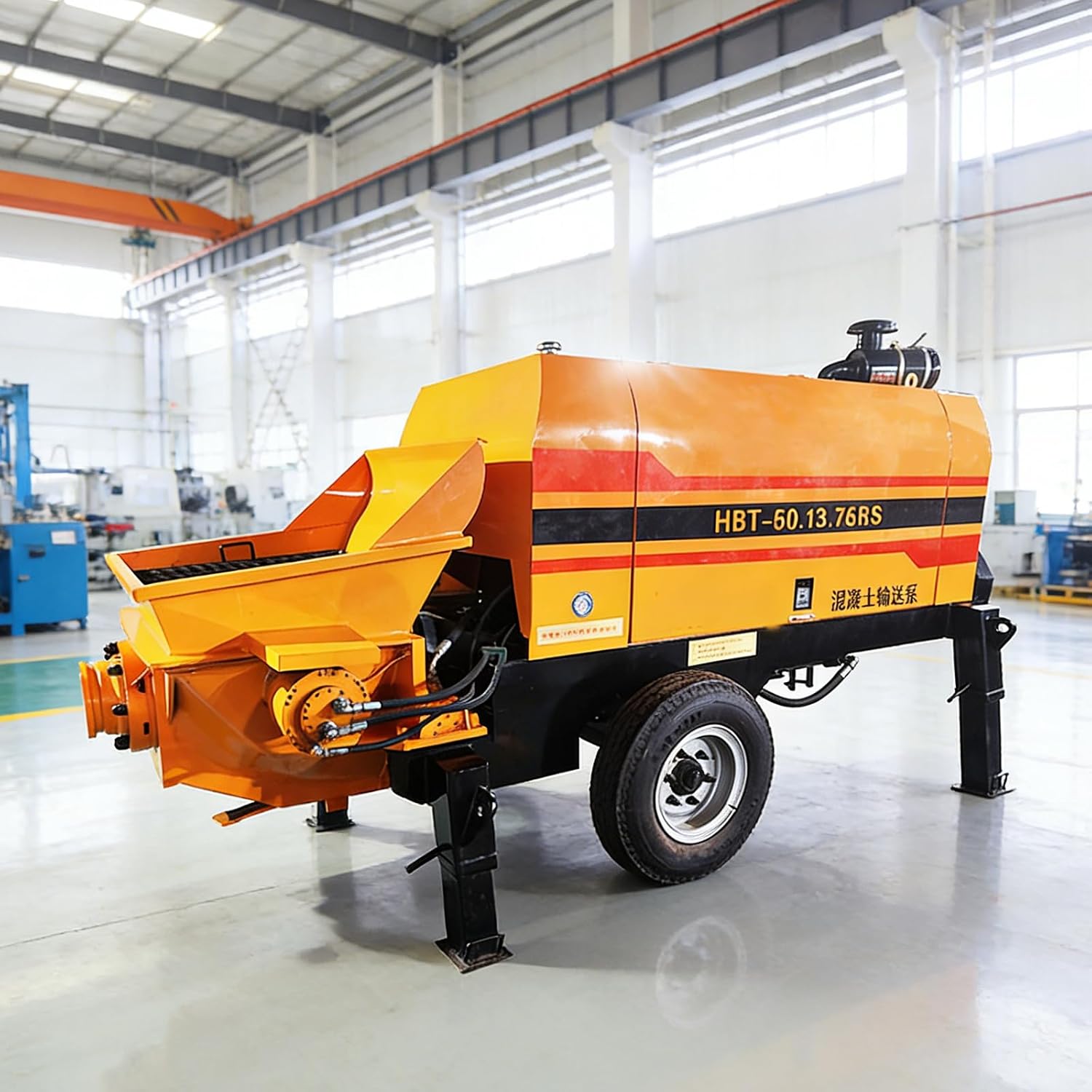 Versatile Mini Concrete Mixer Pump, High-Pressure Portable Cement Pump, Trailer-Mounted Hydraulic Concrete Pump – Tailored for Tunnel Engineering and Masonry Work