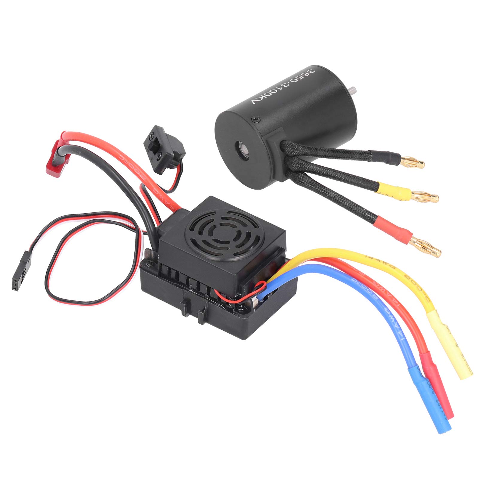 3650 Set di parti ESC senza spazzole per motore brushless impermeabile 3100KV 60A per auto RC 1/10