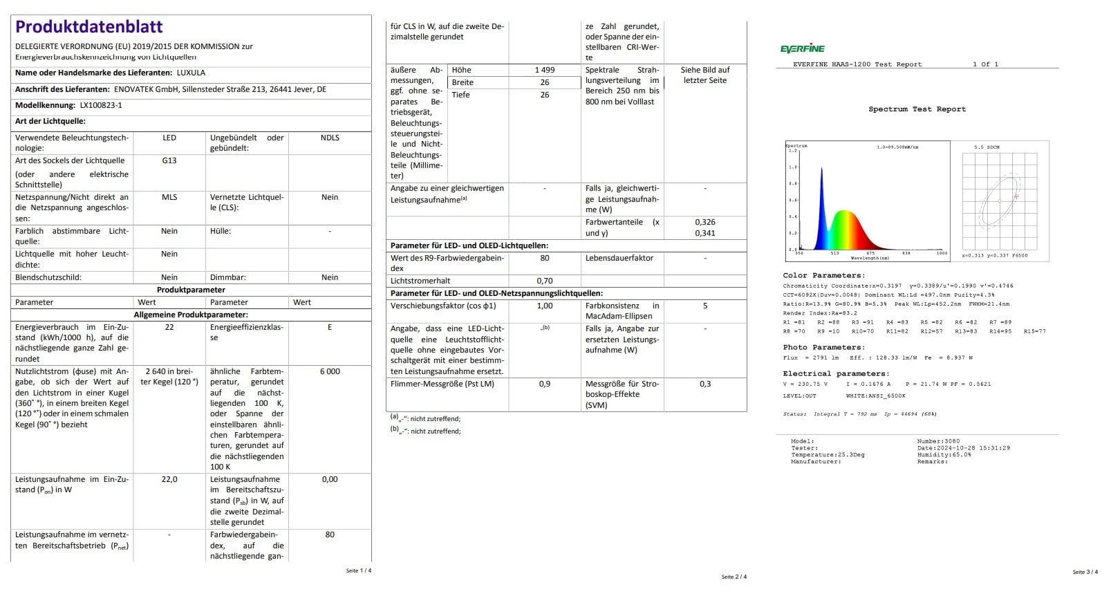 25er-Pack LED-Röhren T8, 150 Cm, 24W – Ersatz Für Leuchtstoffröhren, Inkl. Starter