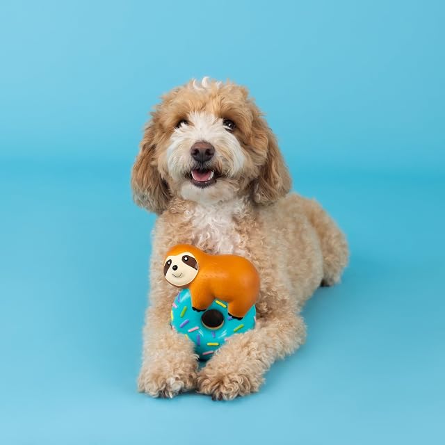 Foto 3 de 5 de Fringe Studio Dog Toy, Donut Worry About A Thing, Latex, Pet Shop Collection (366009)
