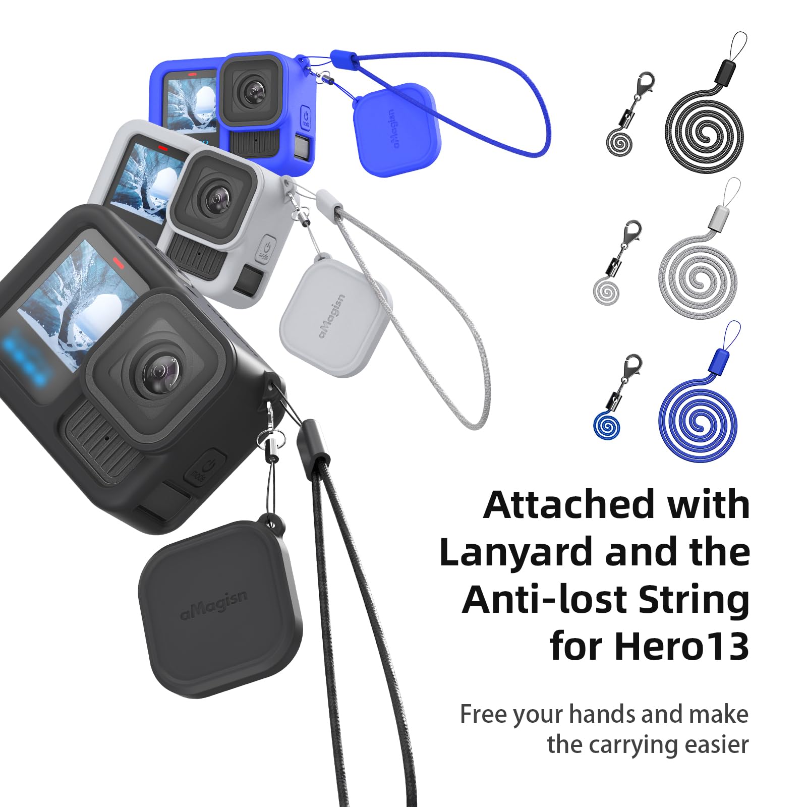 Funda protectora de silicona, protector de pantalla y lente para GoPro Hero 13