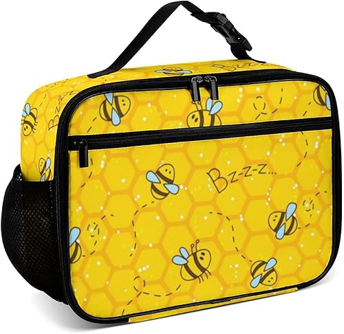 Miniatura 55 de Lonchera reutilizable con símbolo hippie colorido, bolsa de almuerzo aislada, bolsa enfriadora, contenedor de comida para mujeres, niños, niñas