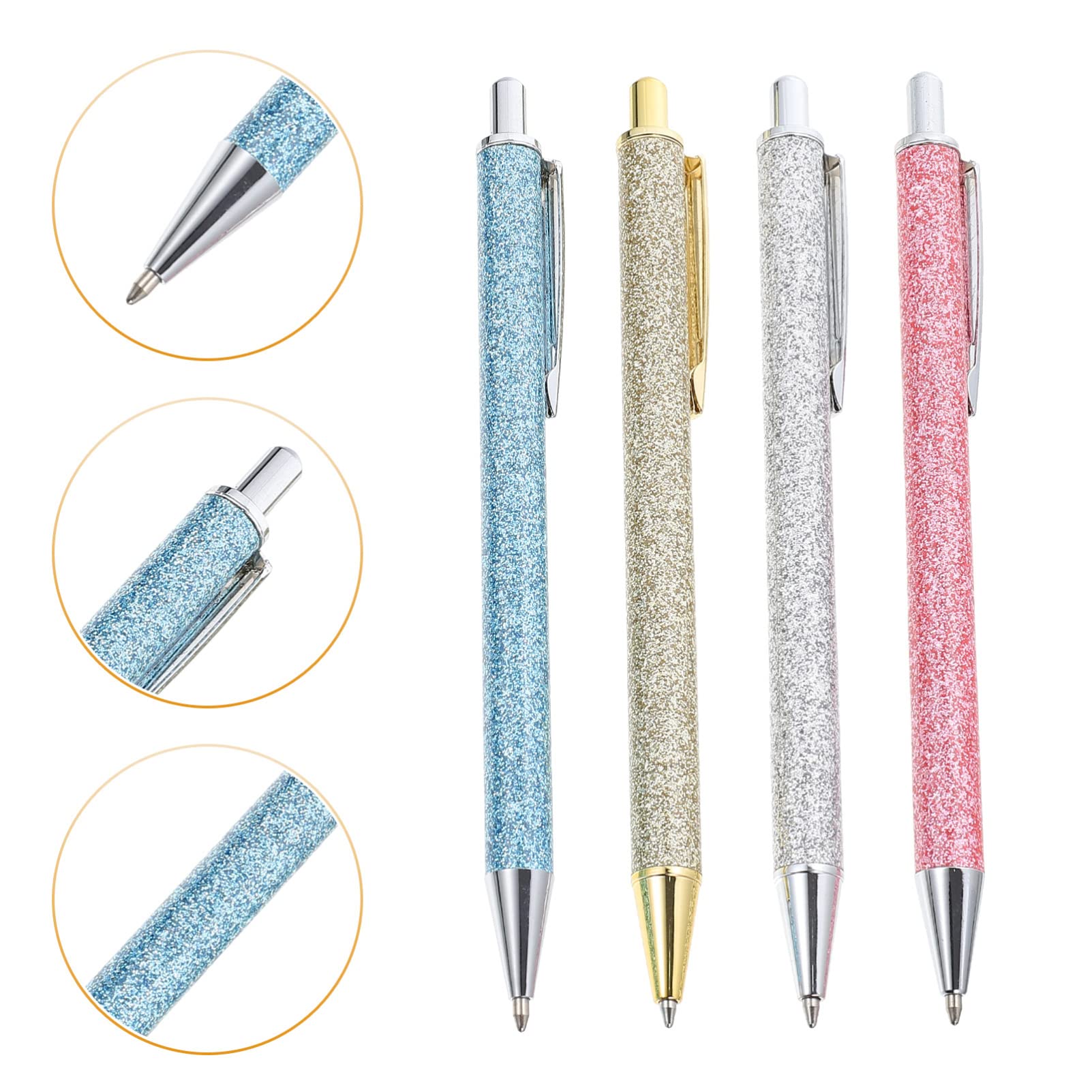 STOBOK 12pièces Stylo à Bille Métallique Publicitaire Stylo Rétractable Pour Écriture Quotidienne