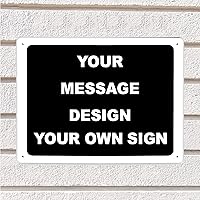 Vista 8 de Letrero de metal personalizado para oficina, negocios, lugar de trabajo, hogar, letreros de entrega para interiores o exteriores Personalizar