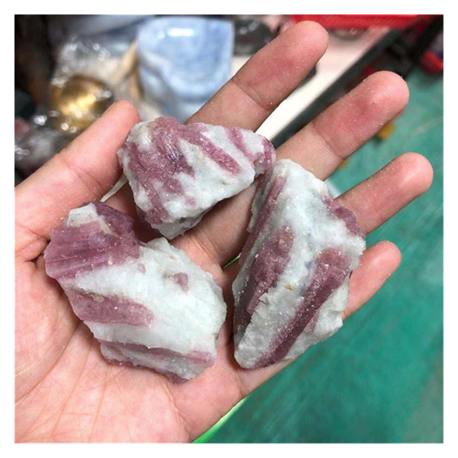 Cristallo Naturale Grezzo tormalina Rosa Naturale Pietra Grezza Cristallo Gemma Grezza Decorazione Domestica Collezioni di casa