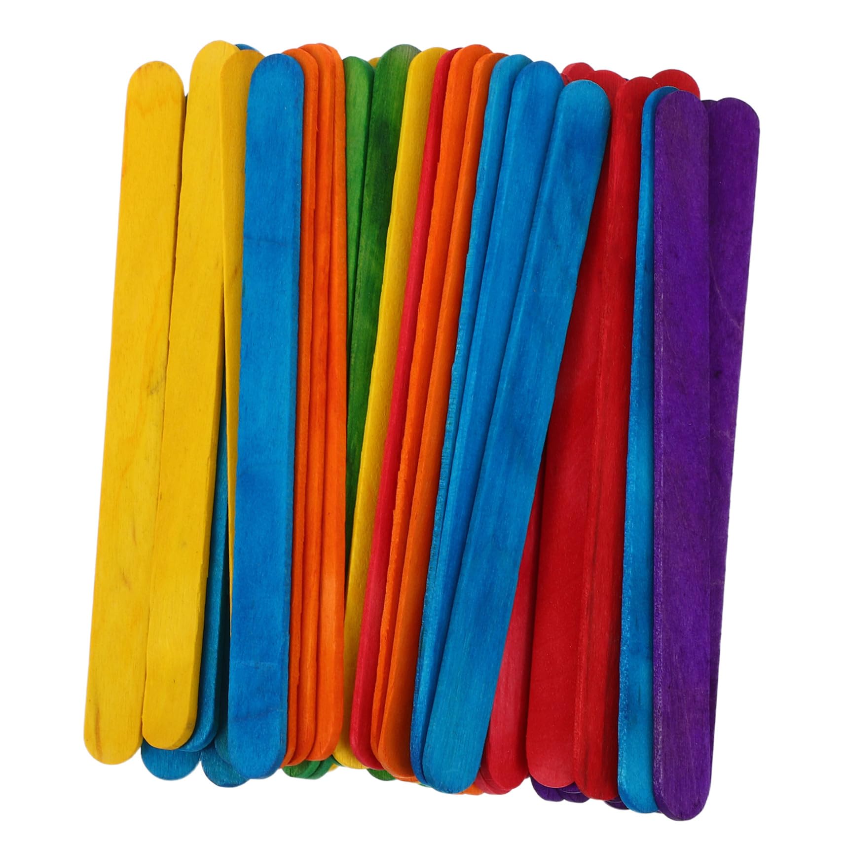 500piezas Materiales de Manualidades para Palitos de Madera para Helado de Colores Palitos de Helado Arcoíris para Manualidades Creatividad Actividades Infantiles