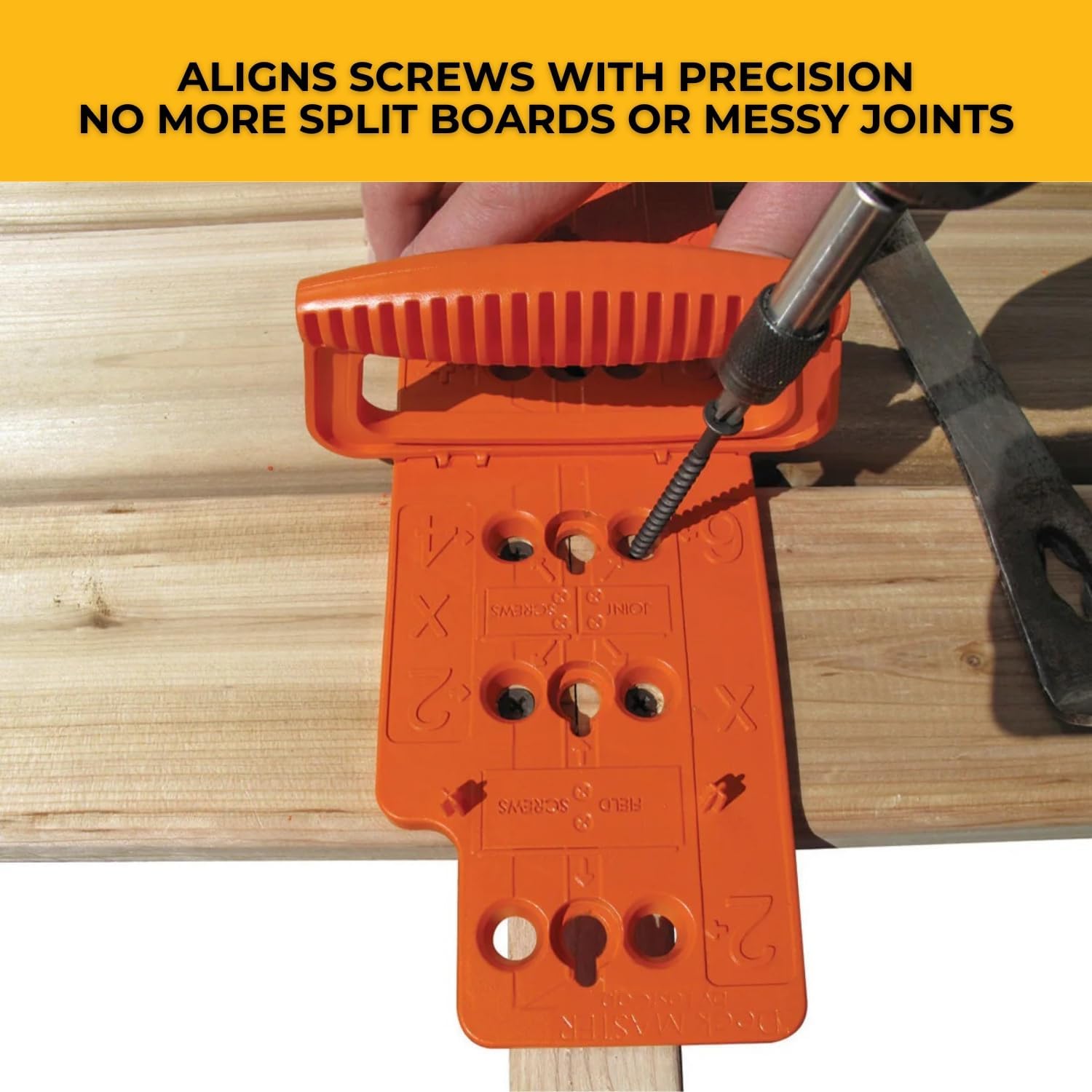 JIG-A-DECK Deck Spacer & Fastener Alignment Guide for Hardwood, Composite, PVC and Pressure Treated Decking (2 PACK)