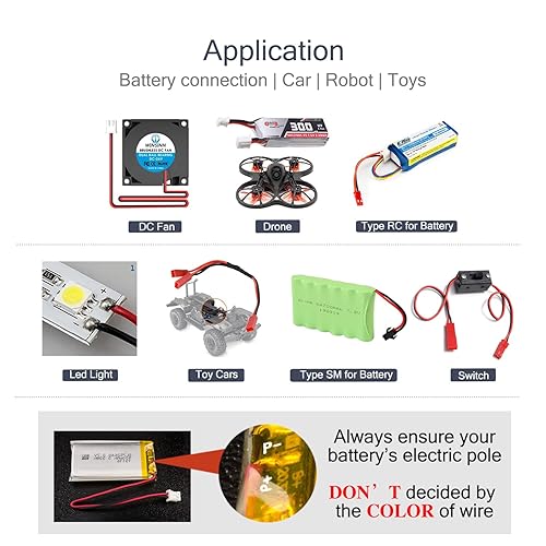 Miniatura 3 de Chanzon 20 pares de conectores Jst SM2.0.197 in de paso 20AWG para micro jack de 2 pines y cable de cobre estañado UL1007 de 5.9 pulgadas (5.9 in)