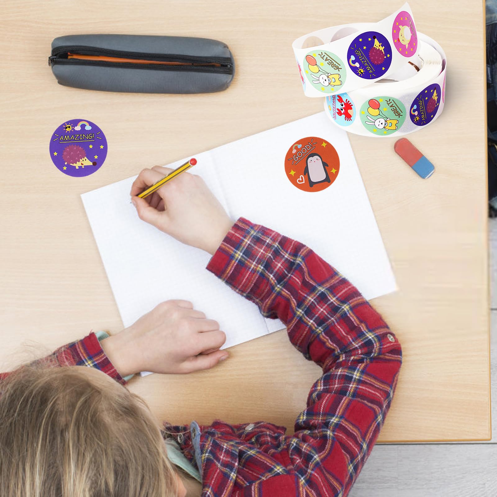 KELOOF Lot De 2 Rouleaux D'autocollants De Récompense Pour