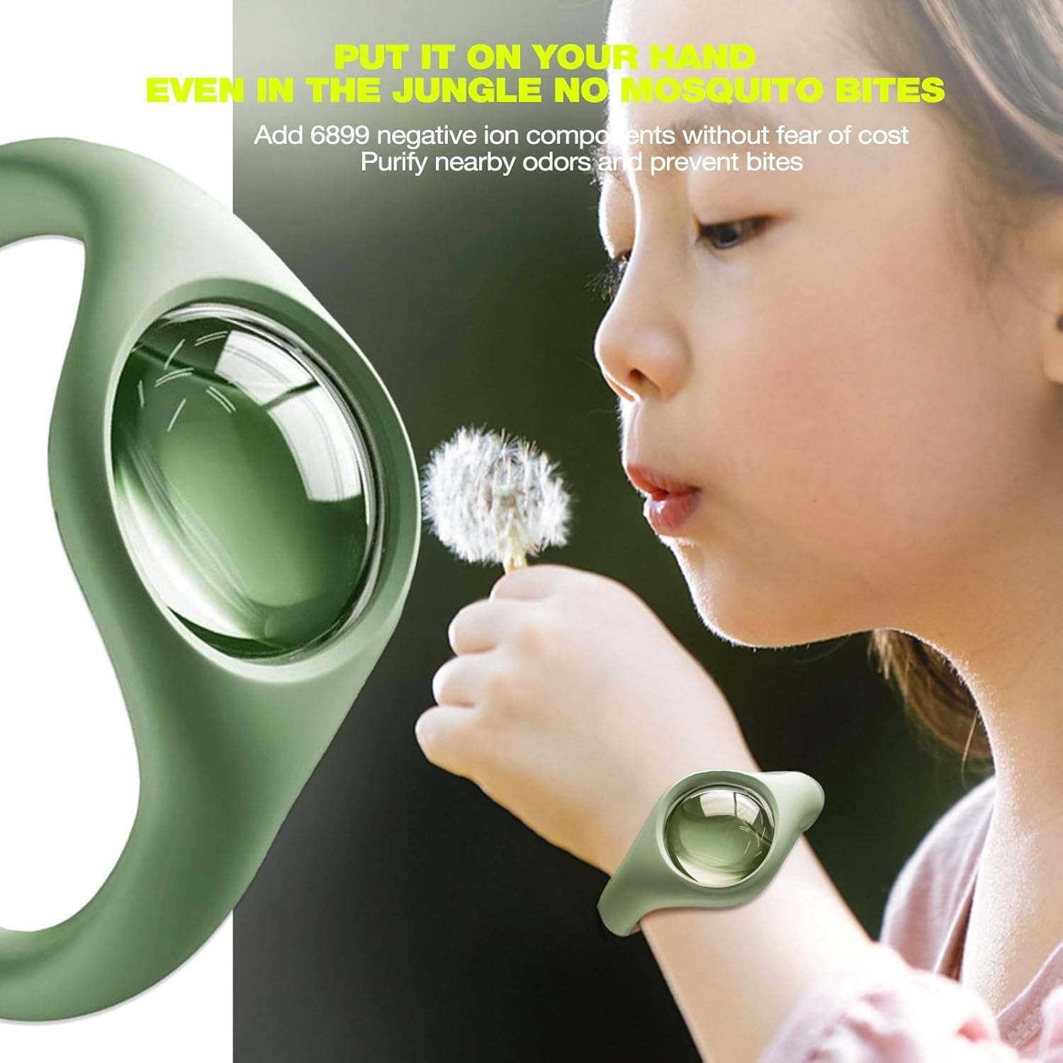 GLIVE (LABEL) Mosquito Repellent Bracelet Anti-Mosquito Magical Device,Bracelet Band Individually Wrapped,Mosquito Repellent Bracelet Kids,Adult,Bracelet Band (Olive Green) 4