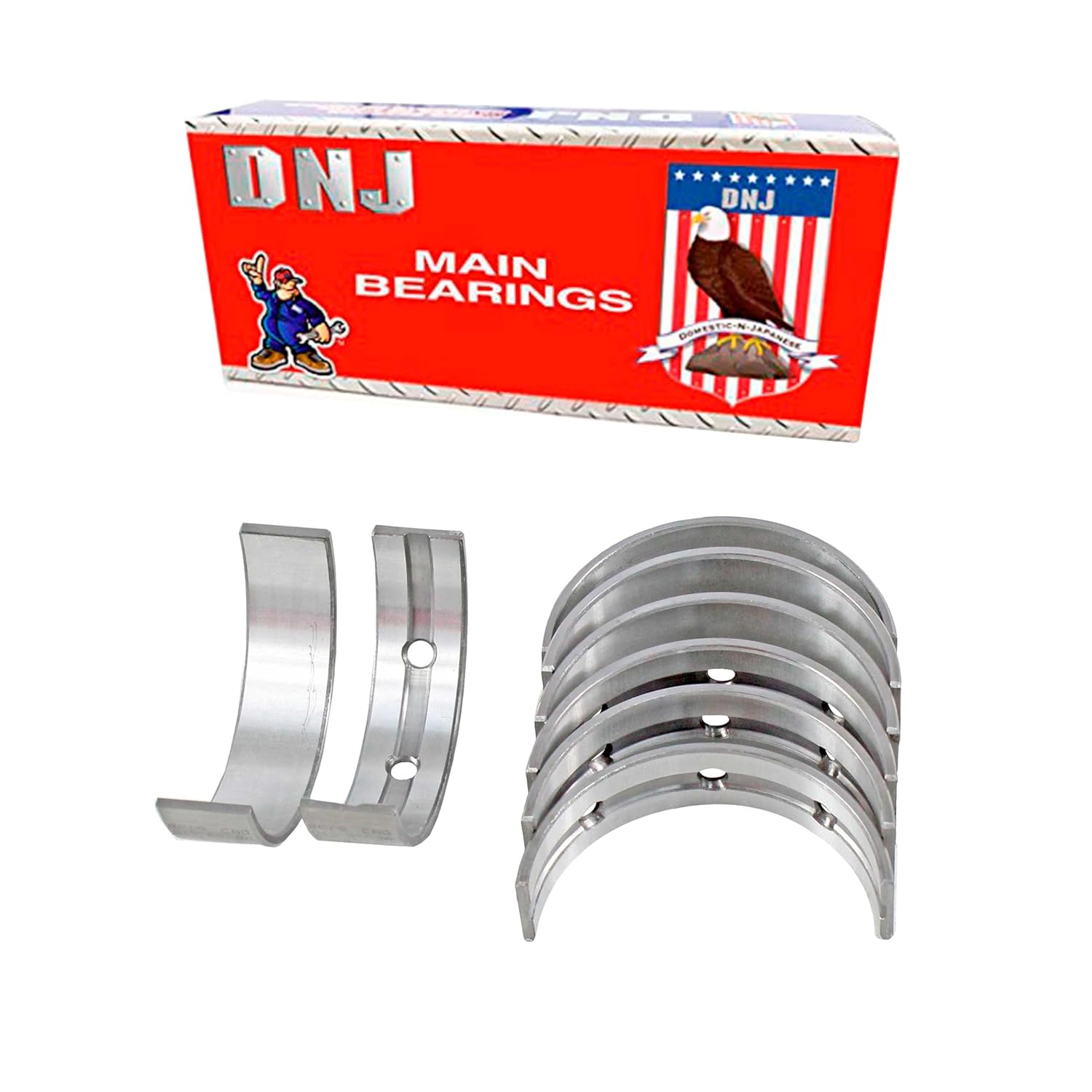 DNJ MB968 Main Bearings Set Standard for 2005-2018 Lexus, Toyota Avalon, Camry, ES350 2.5L-3.5L V6 24V DOHC 3456cc