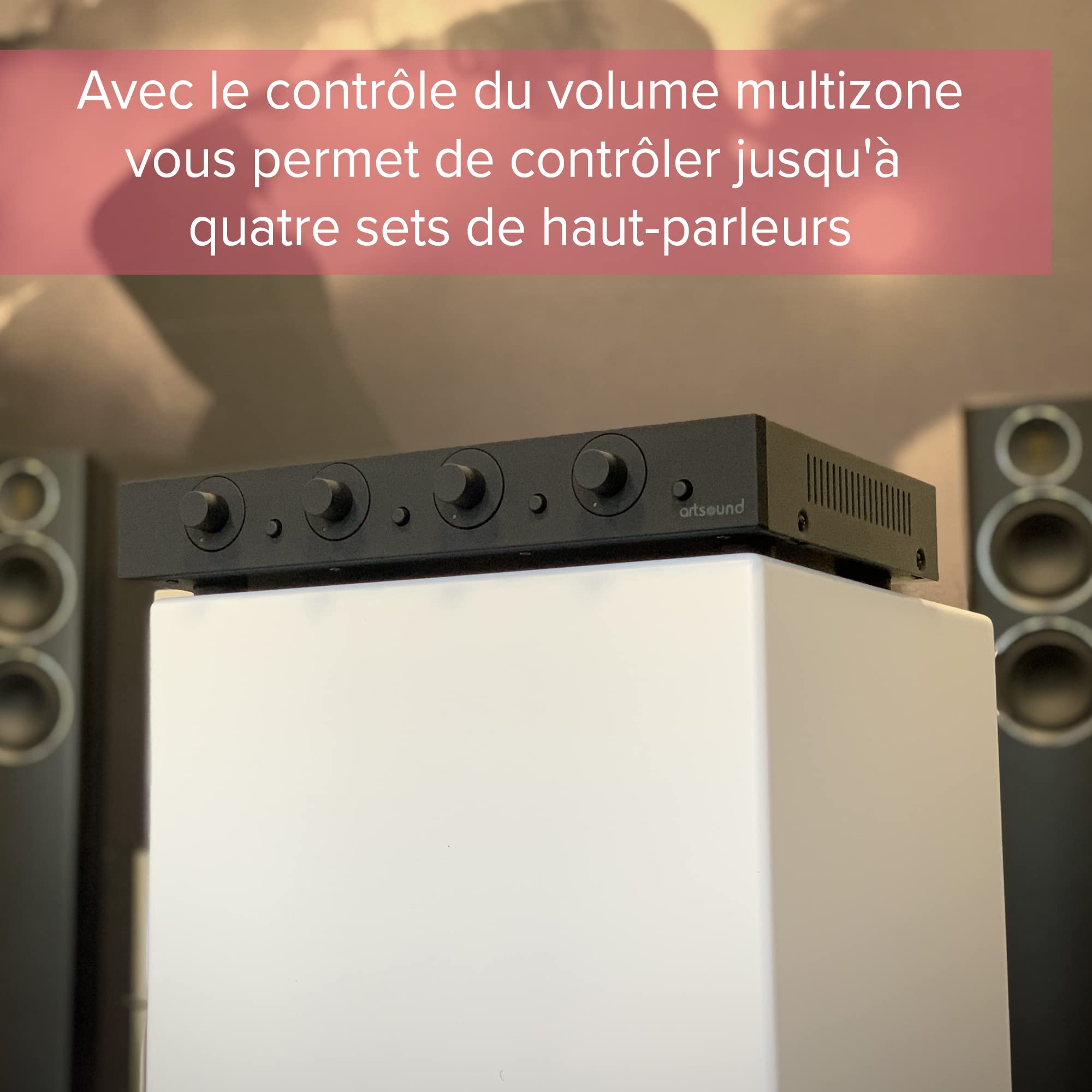 ArtSound SVC4.2 Distributeur audio 4 canaux noir 2x80W entrée multi-room