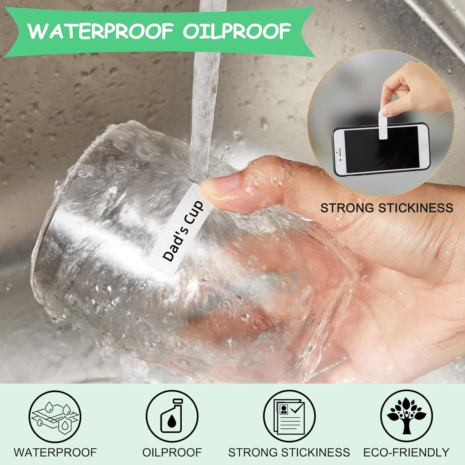 1600 Pcs Label Tapes Compatible with D30 Label Printer Laminated Labeling Stickers Thermal Labels for Home Office, Colorful 12 x 40 mm - Image 4