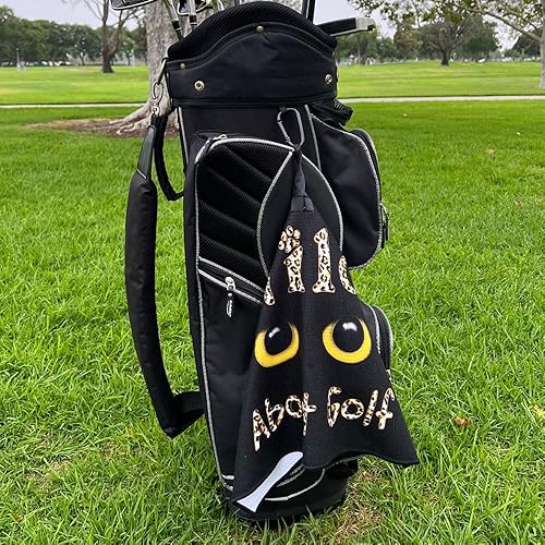 Miniatura 2 de Giggle Golf Par - Paquete de 3 toallas de golf para mujer, tejido de gofre de microfibra, bolsa de camiseta con 4 camisetas y marcador de bola