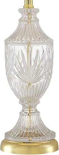 Miniatura 5 de Regency Hill Traditional Glam - Juego de 2 lámparas de mesa de lujo de 26.5 pulgadas de alto, urna de vidrio transparente, latón, metal dorado,