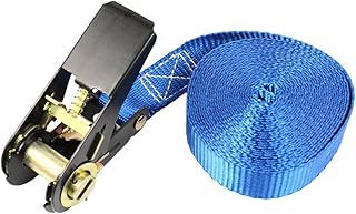 Aexit Travel Cargo Material Handling Binding Band Black Ratchet Tie Down Strap 5M Straps 16ft Blue