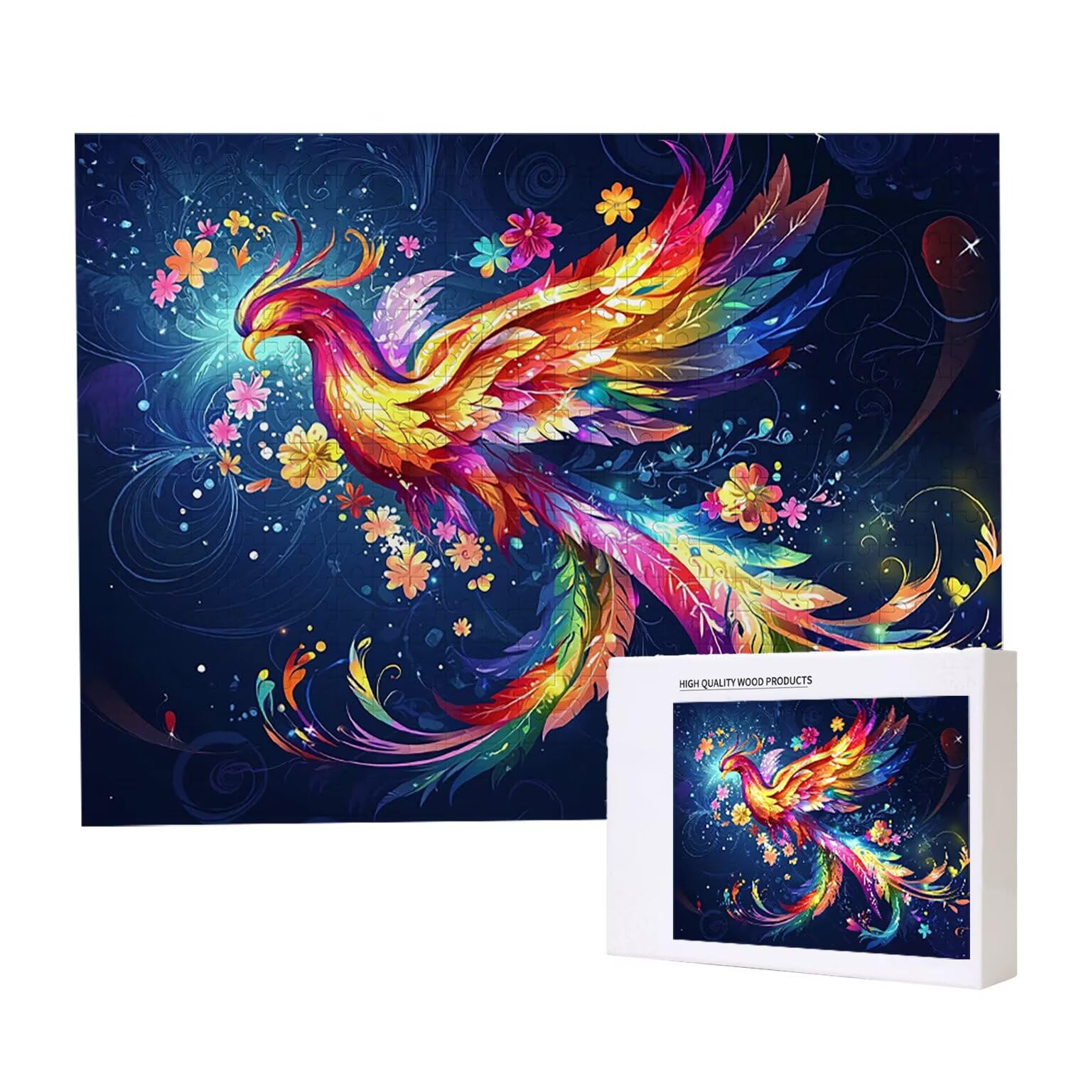 Puzzle 1000 Pieces Puzzle Adults 75x50cm Educational Game Gifts Puzzle for Adults and Children Start 14 Years, Creative Relaks Gift - Color Phoenix) t-60