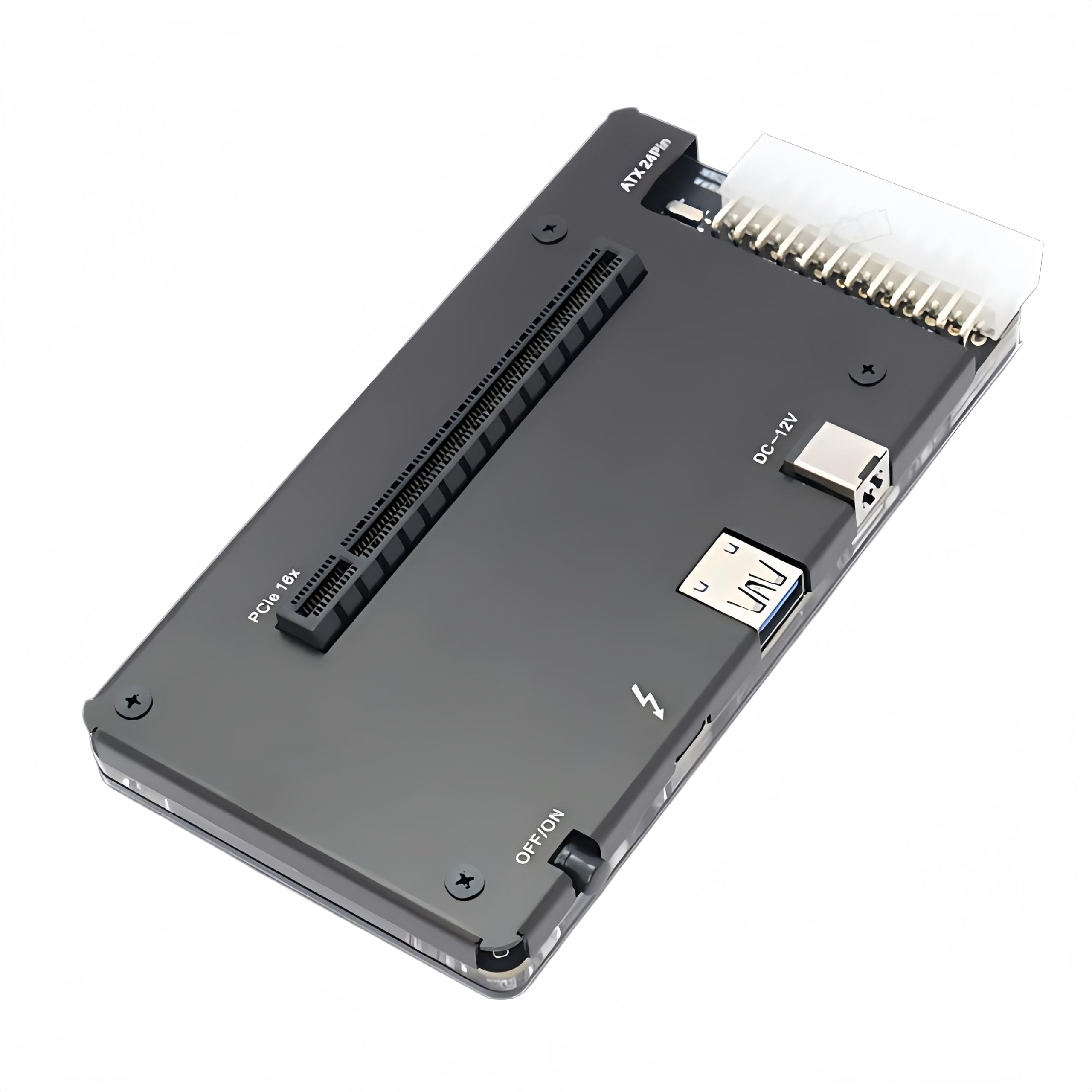 PUSOKEI PUSOKEI Stacja Dokująca EGPU, Stacja Dokująca Zewnętrznej Karty Graficznej GPU, USB4.0, ATX24Pin, PCIe 16X (PCIe3.0x4), Obsługa Zasilacza ATX/SFX