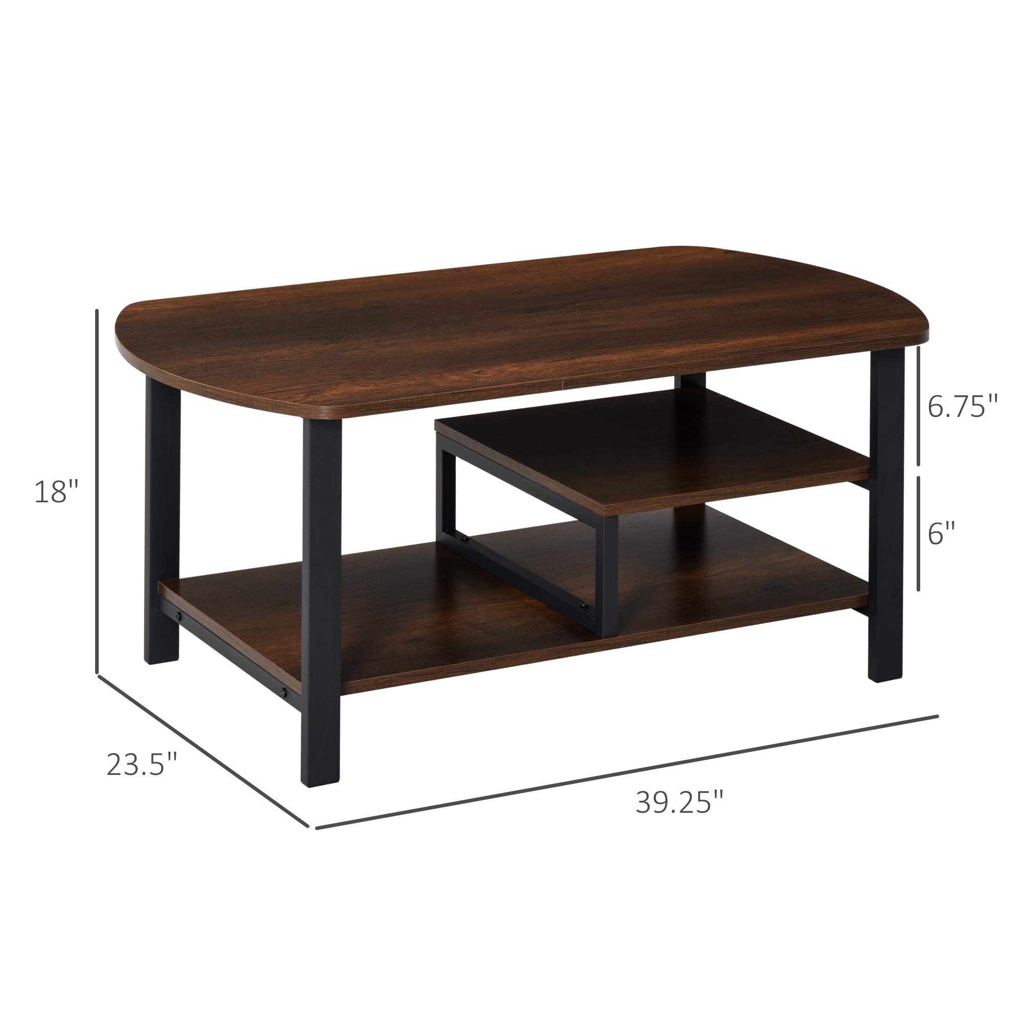 Amazon.com: HOMCOM Vintage Industrial Coffee Table with