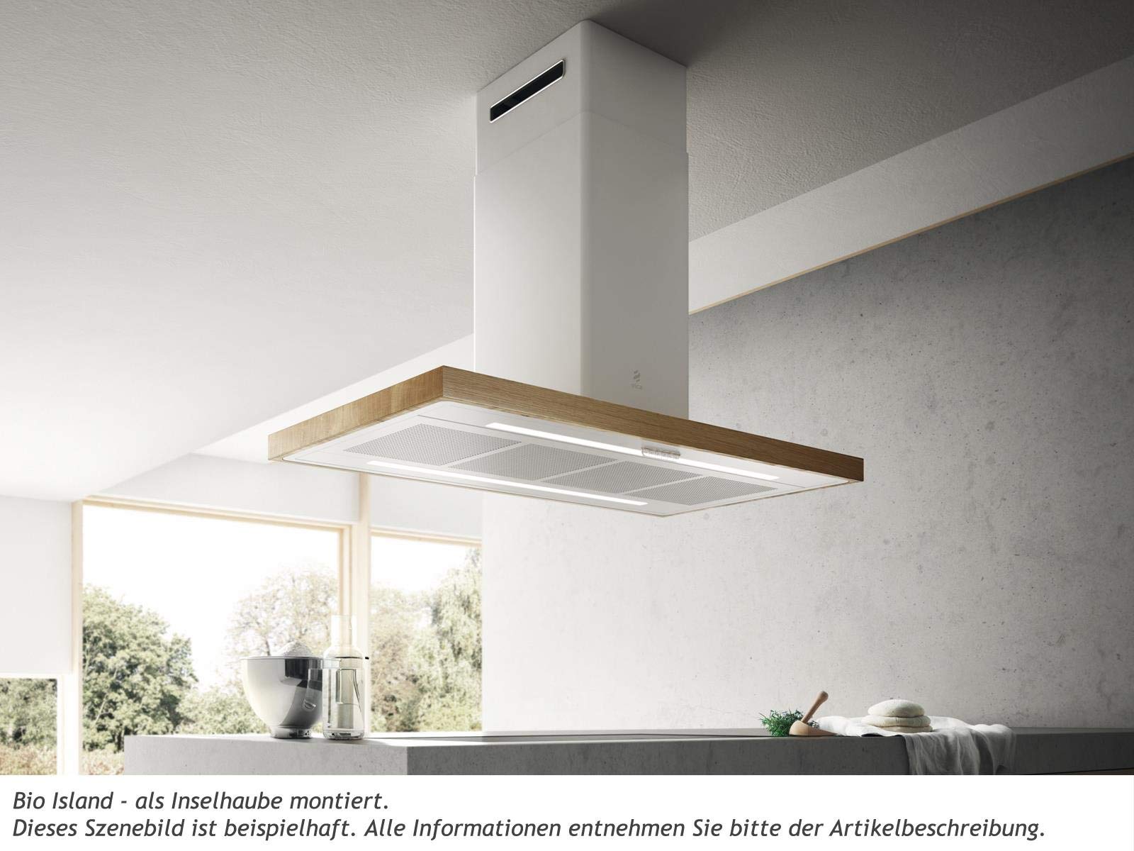 Elica PRF0120967 Sospeso Bianco, Legno 757m³/h A+ cappa aspirante