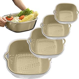 Colander Set pasta | 2 stycken färgämnen, effektiv | pasta och rice | strainer set | Veggie Wash Colander Strainer Food Strainers and Colanders Kitchen Colander för effektiv tvätt och