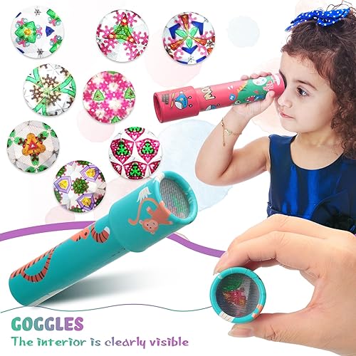 Miniatura 9 de Yunsailing 30 piezas de caleidoscopios clásicos, recuerdos de fiesta, mini caleidoscopio vintage, juguete educativo para niños, regalos de San