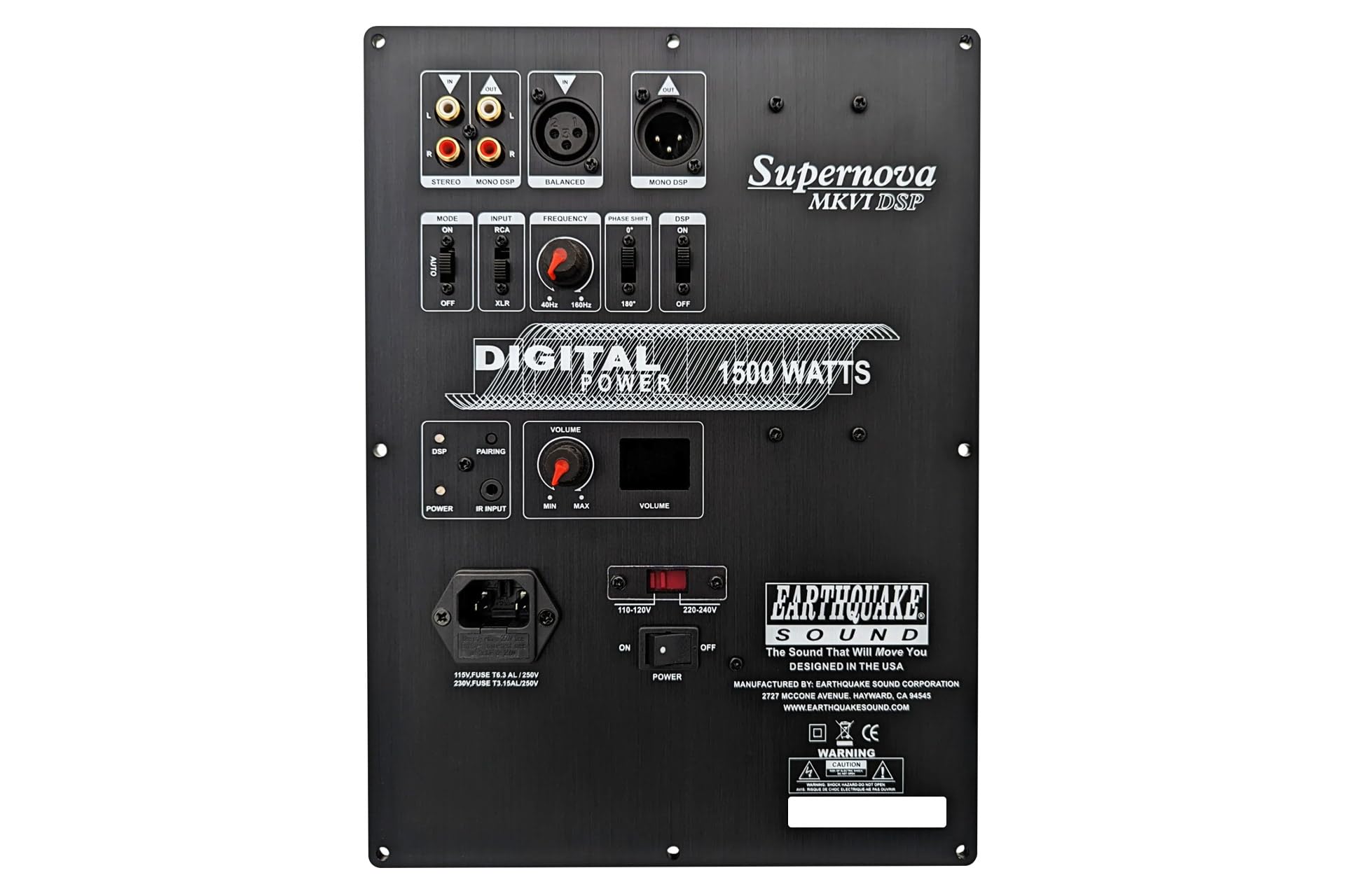 Earthquake Sound Supernova AMP-MKVI-DSP Class D Plateamp with Remote & Eye