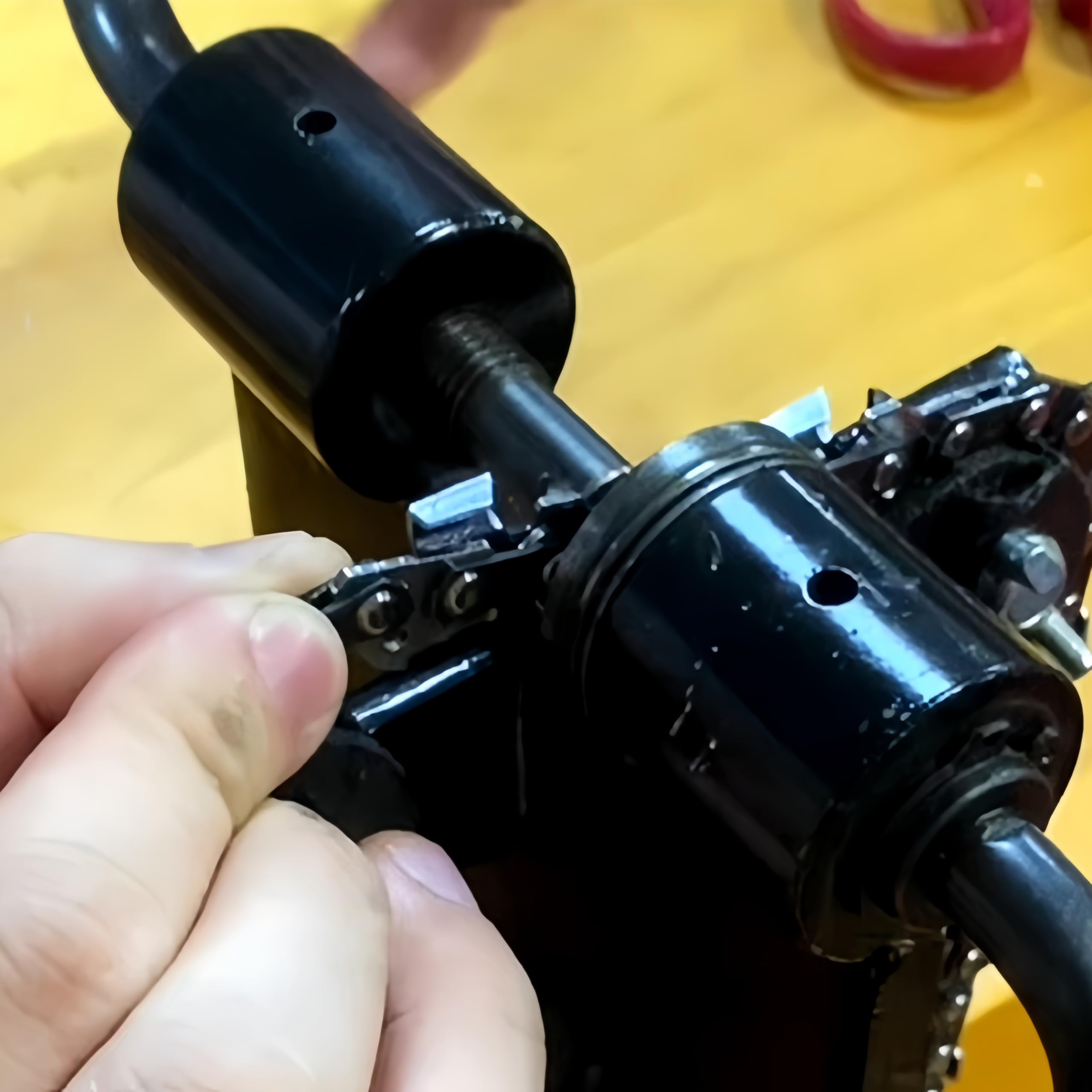 Herramienta de reparación de cadena de motosierra, remache giratorio para unión rápida de cadenas y mantenimiento de cadenas de motosierra