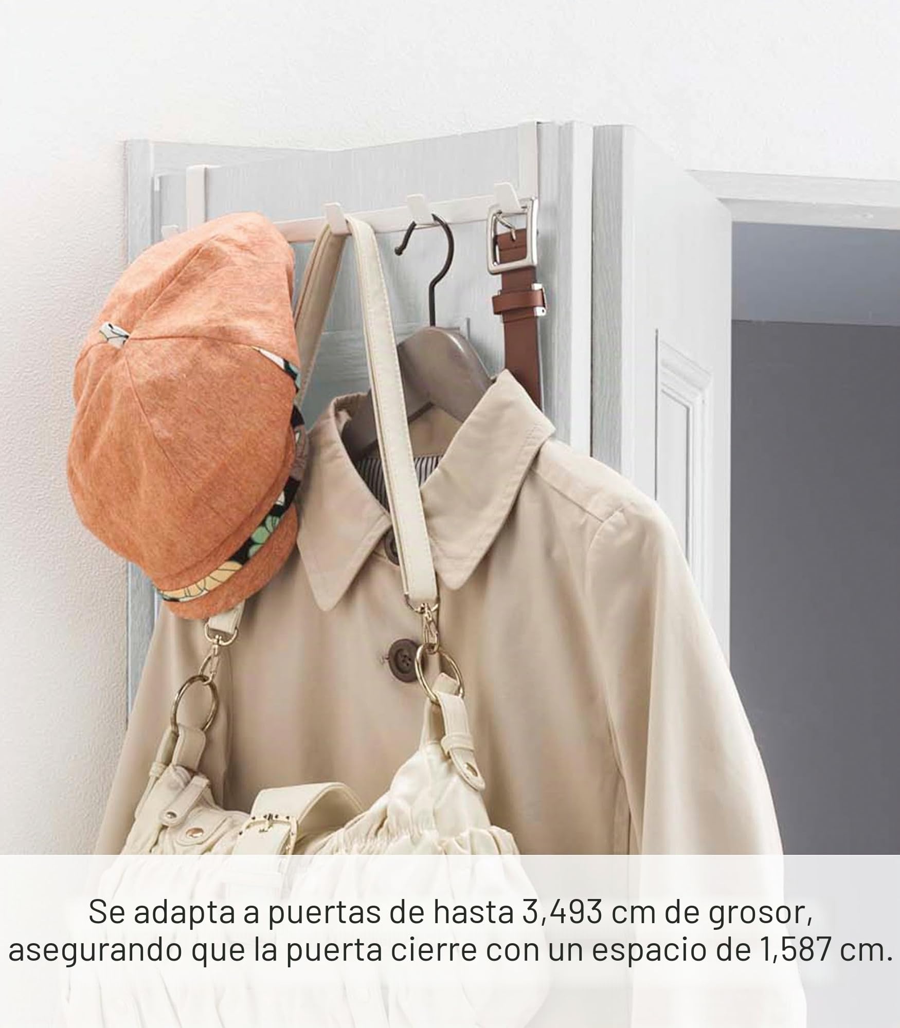 YAMAZAKI Home Smart - Zapatero para puerta blanco