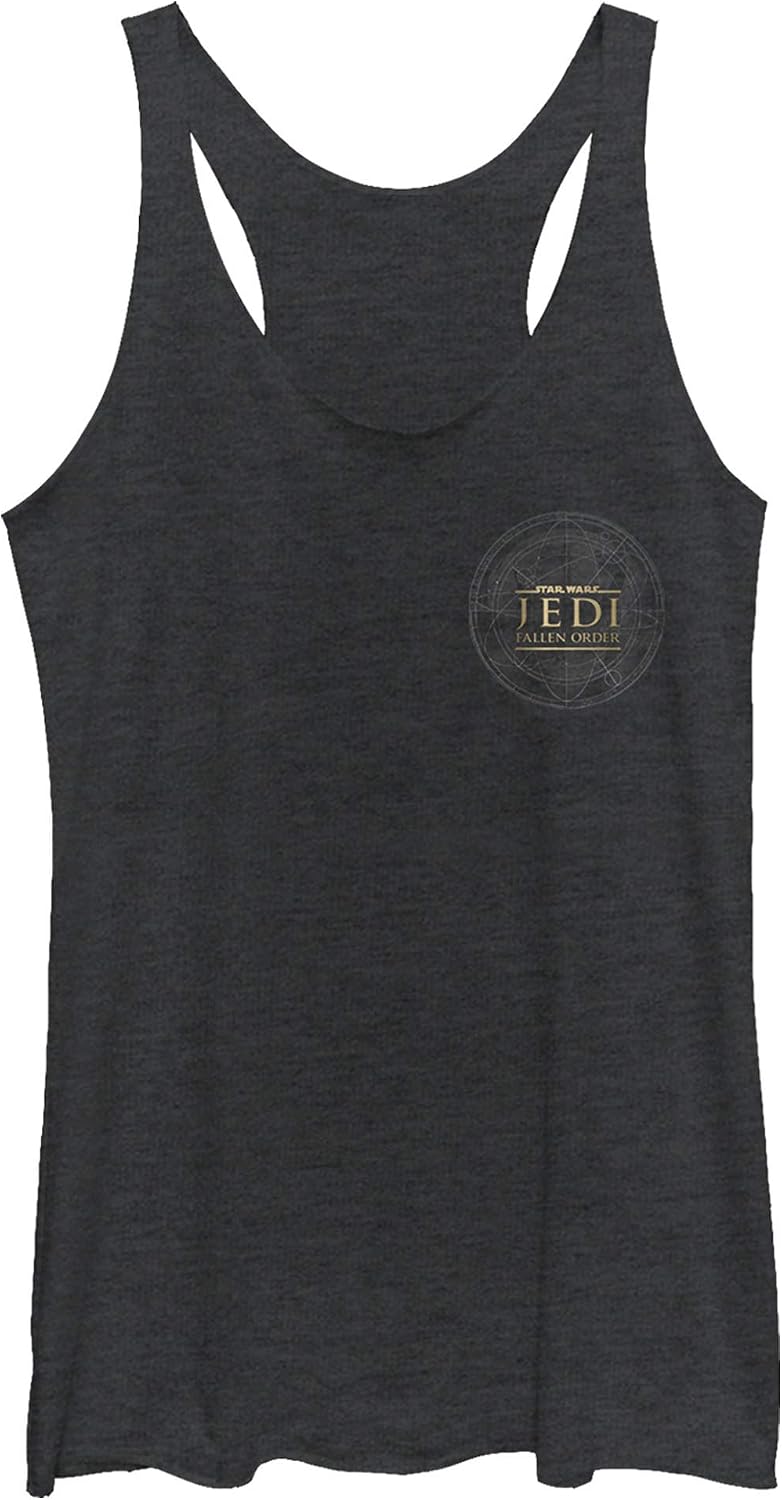 STAR WARS Women's Fallen Order Jedi Map Tri-Blend Racerback Layering Tank