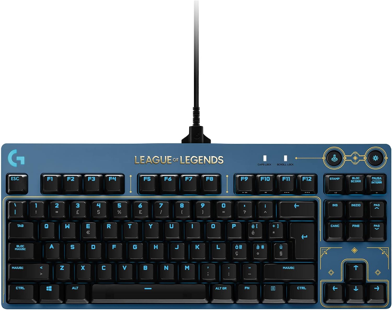 Pro Tastiera Meccanica Gaming Edizione League of Legends Distribuzione tasti Paesi nordici