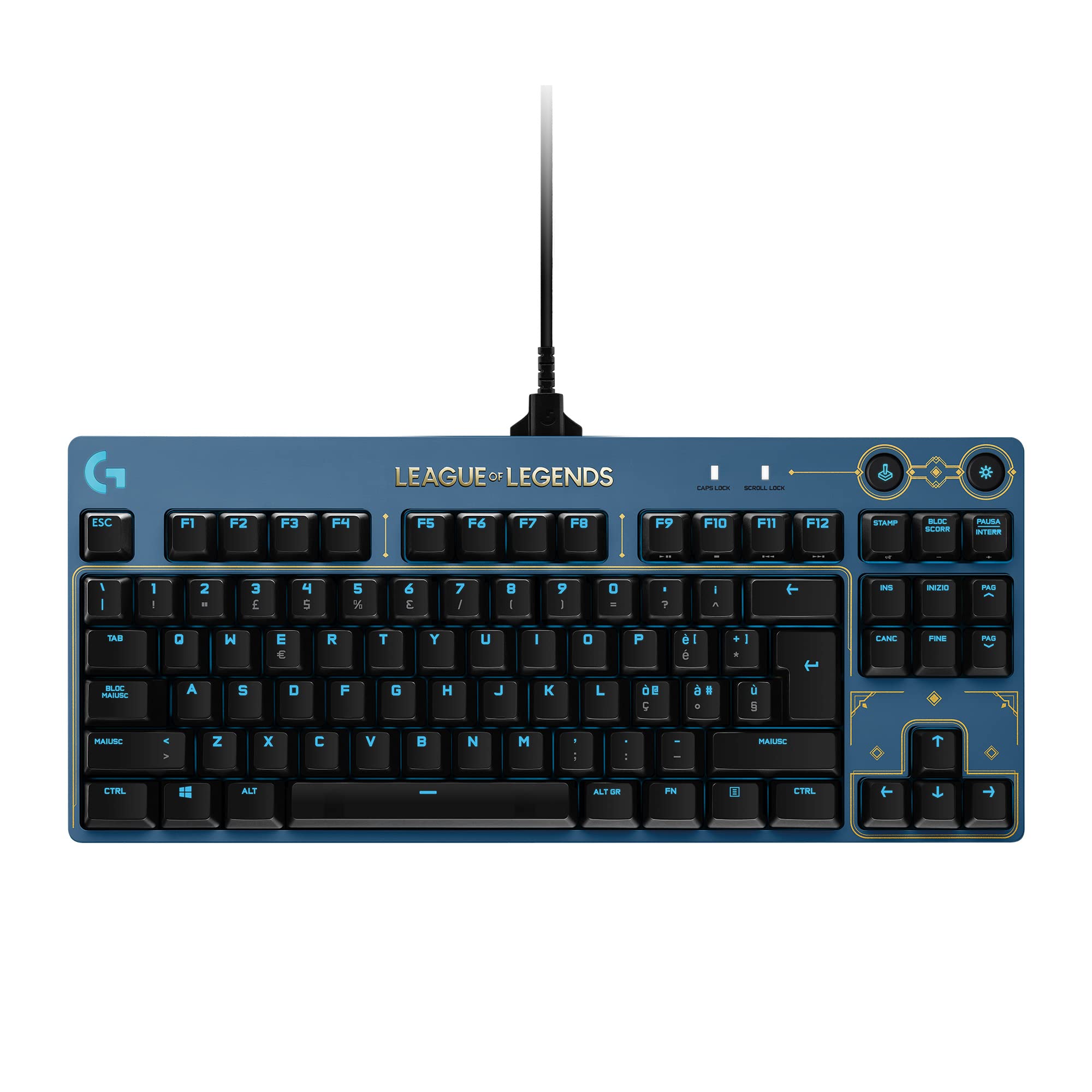 Logitech G Pro Tastiera Meccanica Gaming Edizione League of Legends Distribuzione tasti Paesi nordici