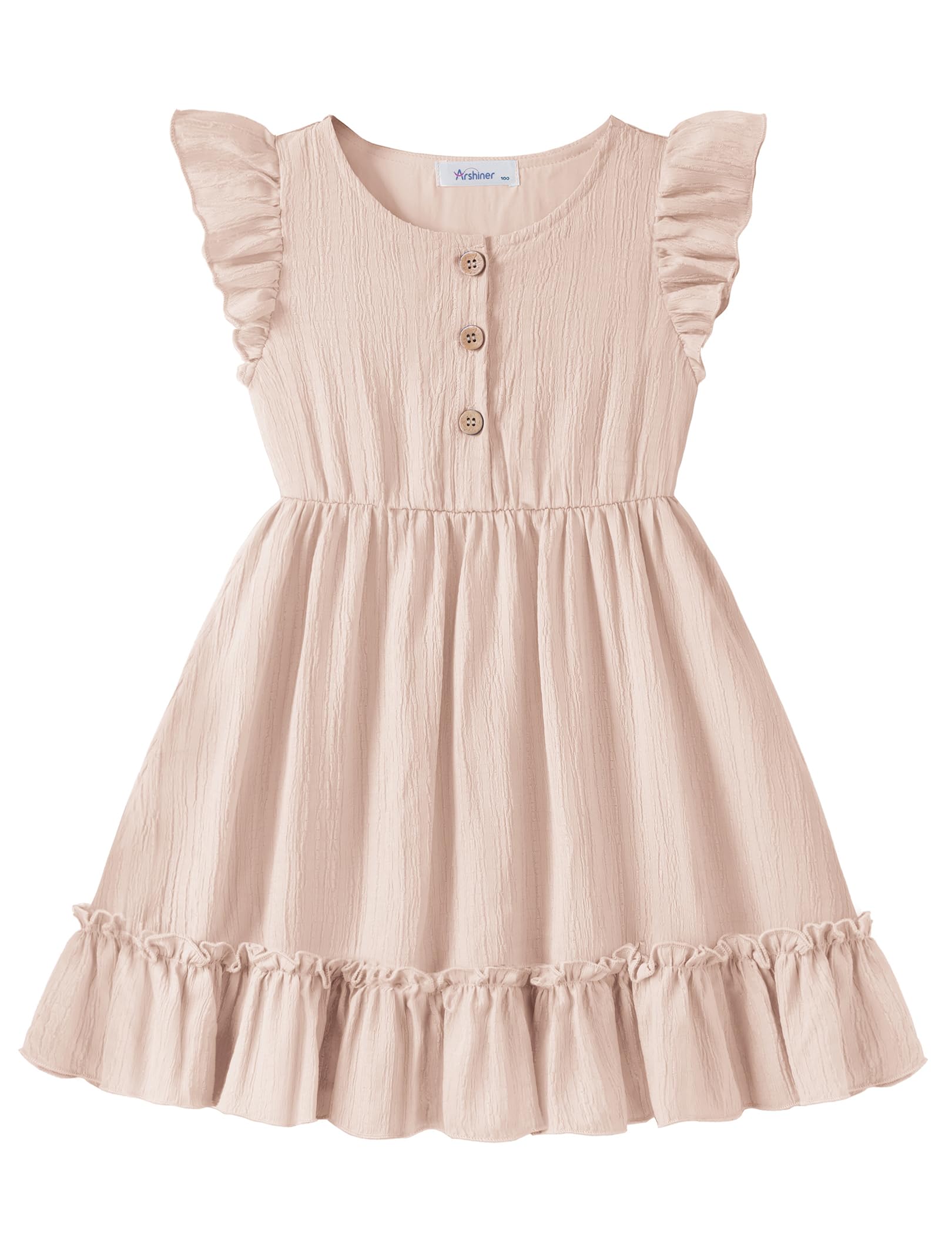 Photo 1 of [STAINED] Arshiner Girls Ruffle Sundress Beige