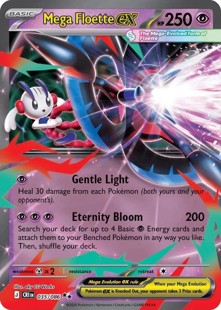 Pokemon - Mega Floette ex 035/086 - Chaos Rising - Double Rare - Single Card