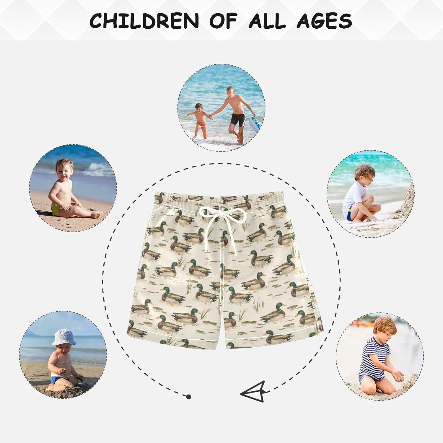 Boys Swim Trunks Boys' Board Shorts Bathing Suit Quick Dry Swimwear Beach Board Shorts